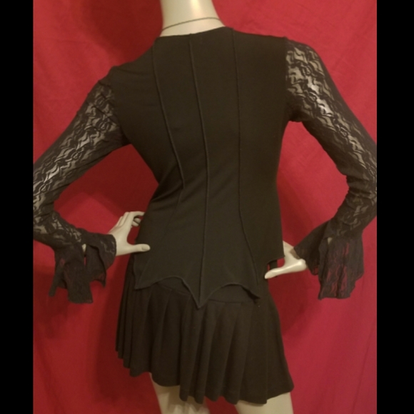 ‼SOLD‼Lace "Coven" themed Bell Sleeved top - Picture 4 of 6